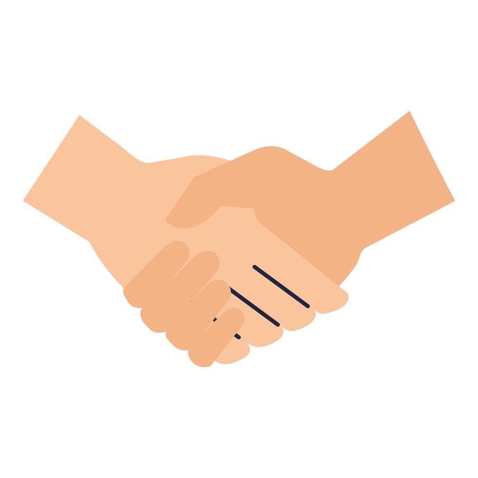 handshake done deal isolated icon vector