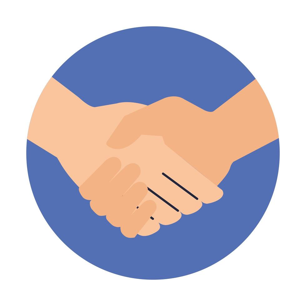 handshake done deal isolated icon vector