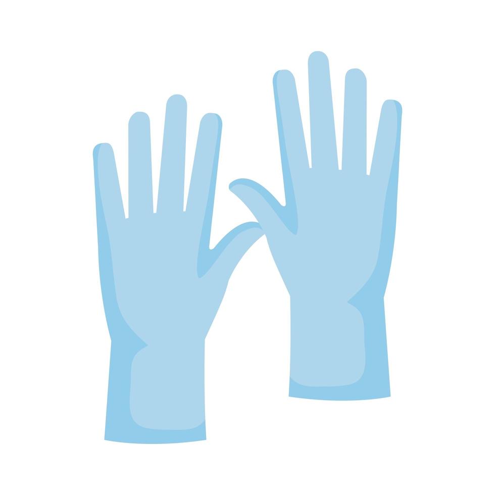 rubber gloves accessory isolated icon vector