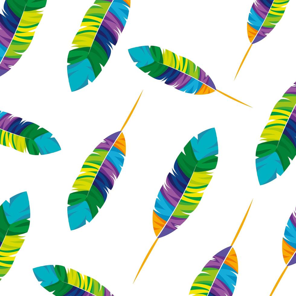 background of exotic feathers decoration vector