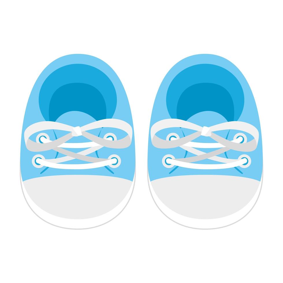 cute shoes baby isolated icon vector