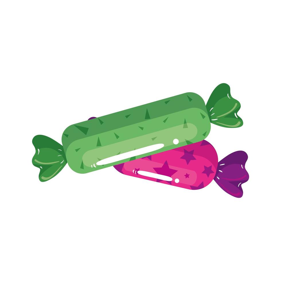 candies in wrapper isolated icon vector