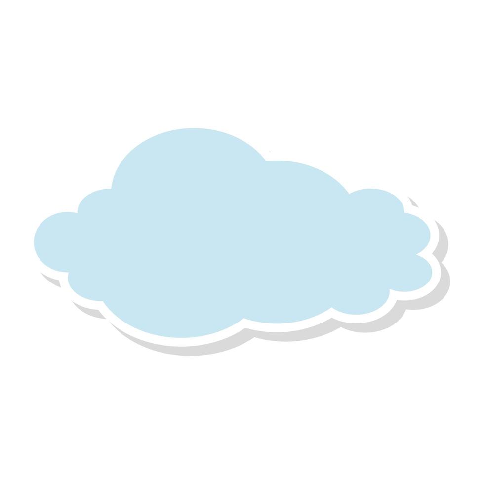 cute cloud sky isolated icon vector