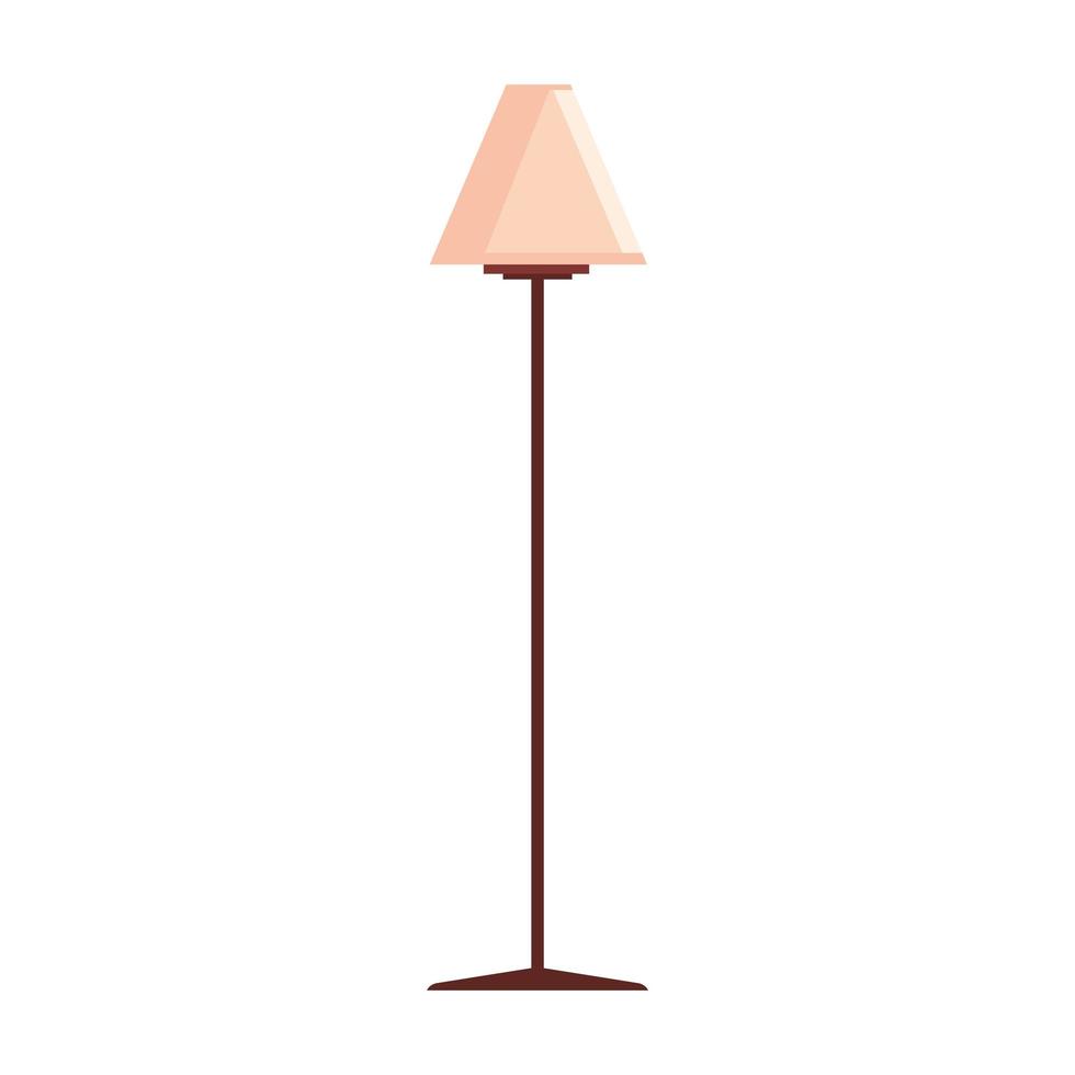Lámpara de pie de la casa decorativa icono aislado vector
