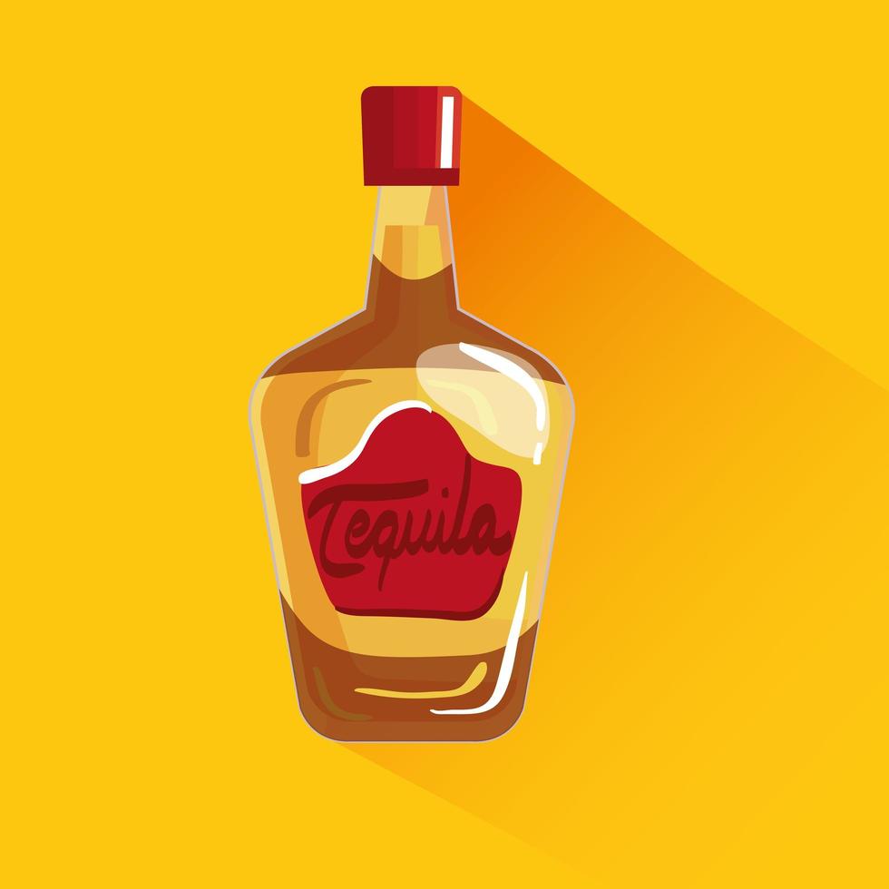 Mexican tequila bottle vector design