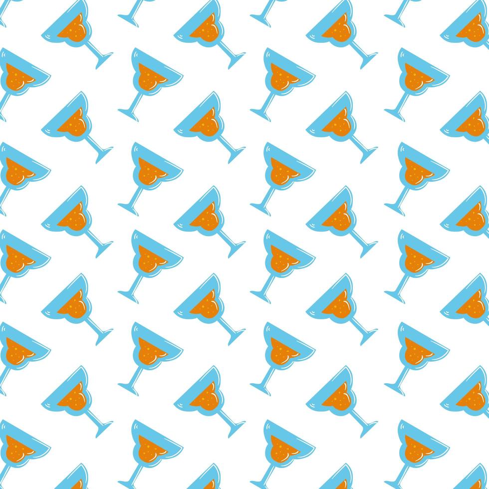 Isolated cocktails background vector design