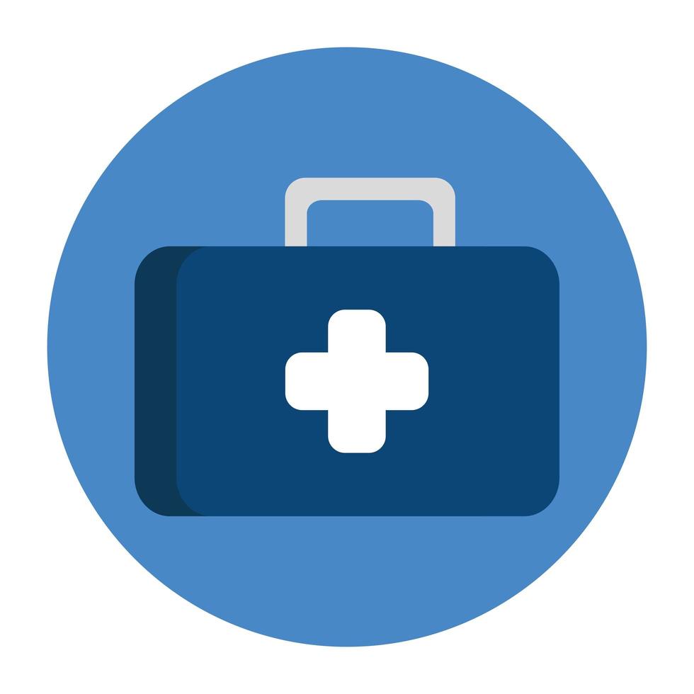 first aid kit in frame circular isolated icon 4830824 Vector Art at ...