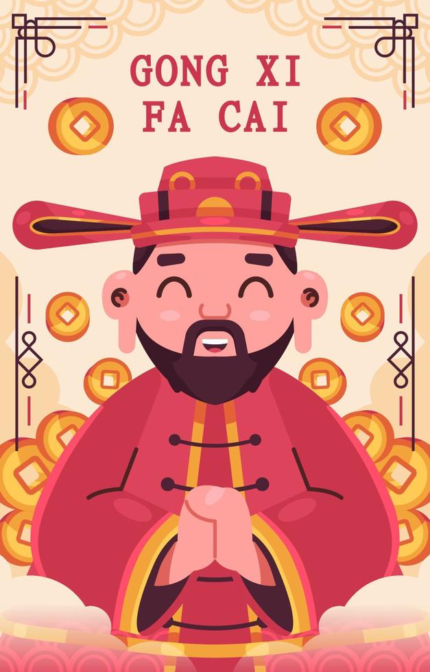 concepto de gong xi fa cai vector