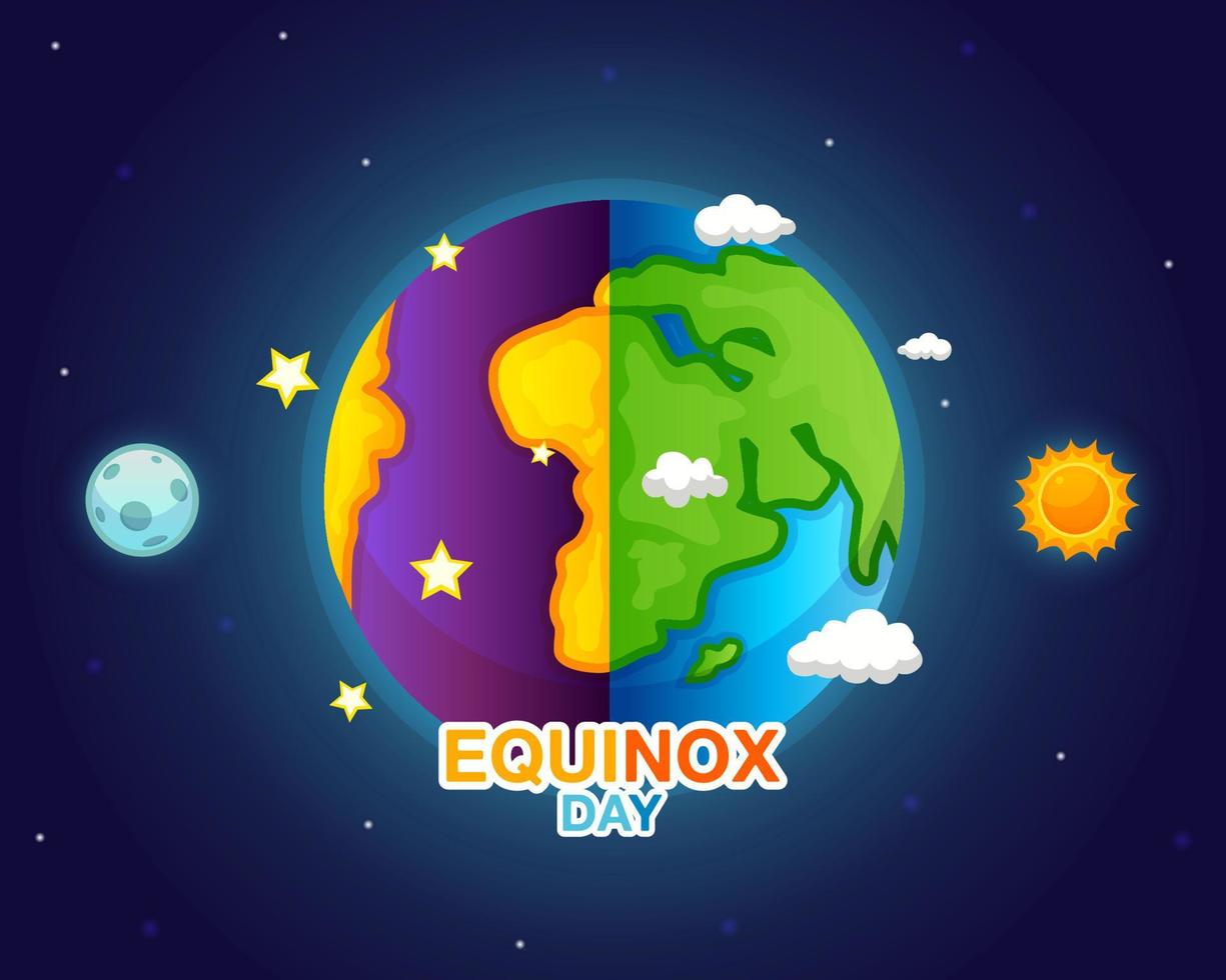 Equinox Day Concept vector