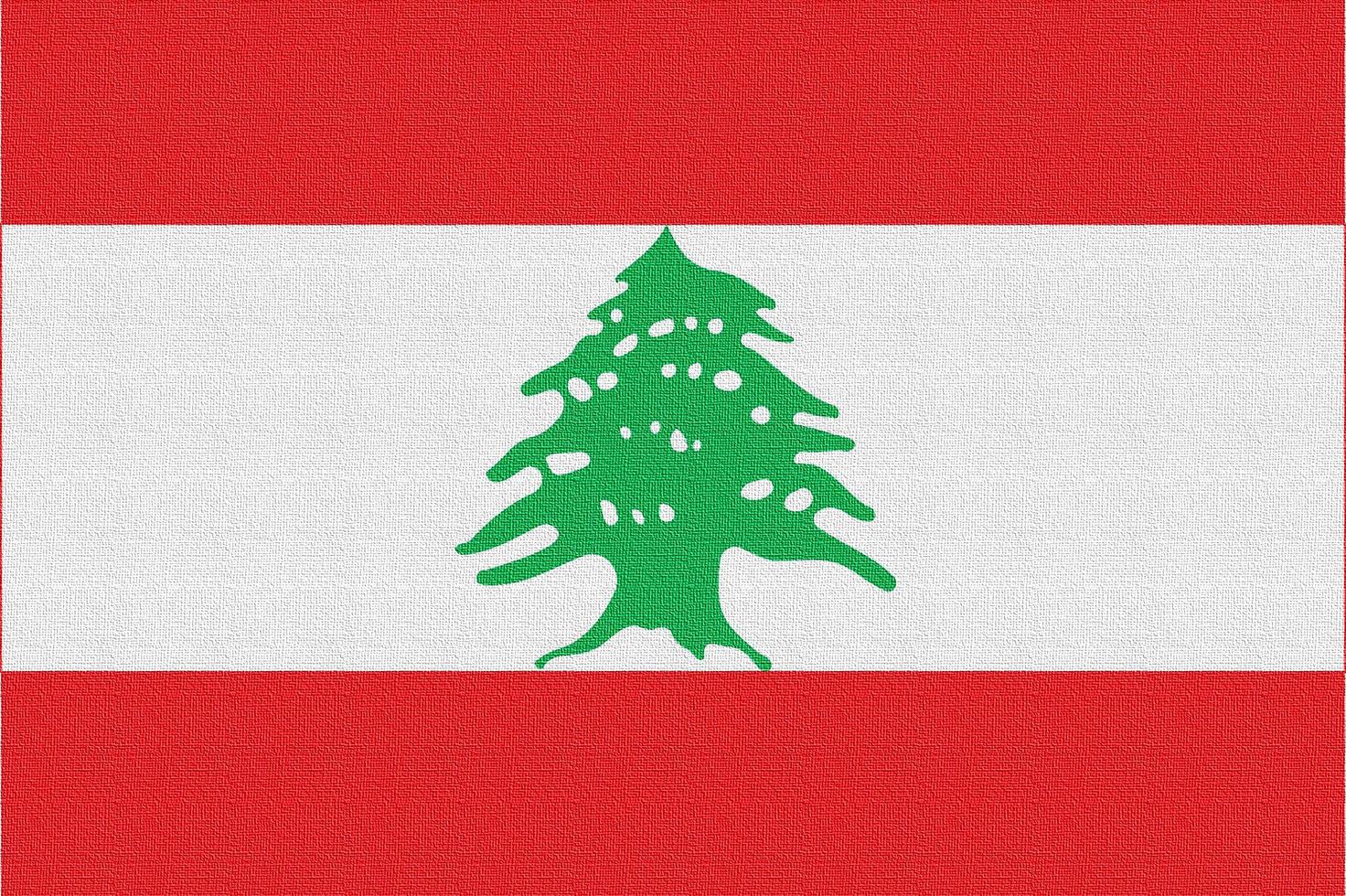 Illustration of the national flag of Lebanon photo