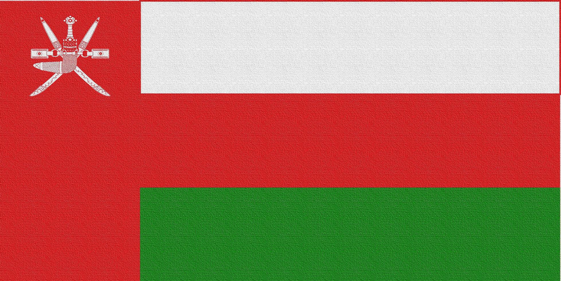 Illustration of the national flag of Oman photo