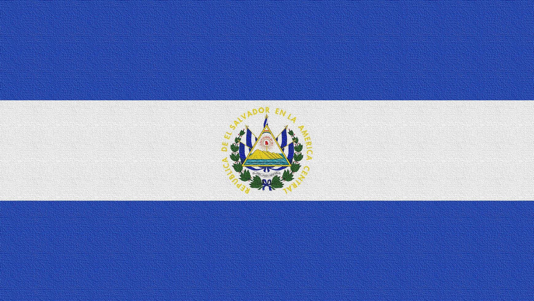 Illustration of the national flag of El Salvador photo