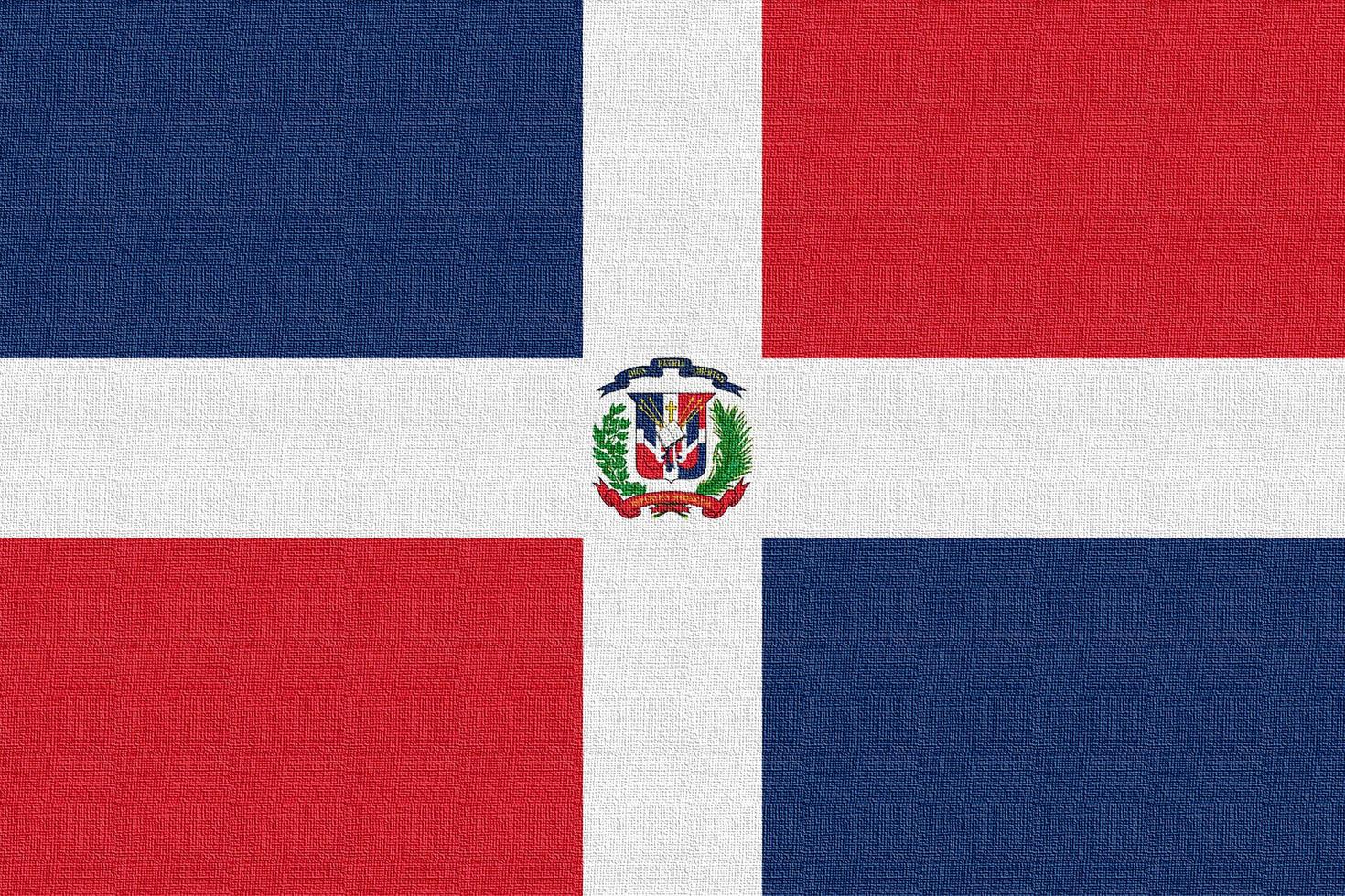 Illustration of the national flag of Dominican Republic photo