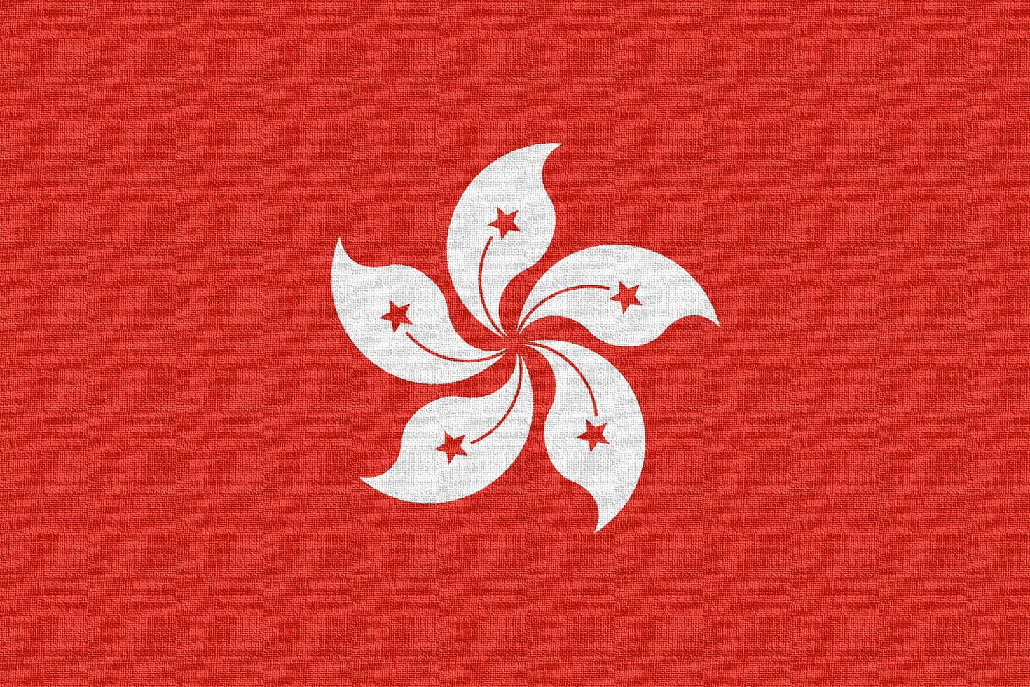 Illustration of the national flag of Hong Kong photo