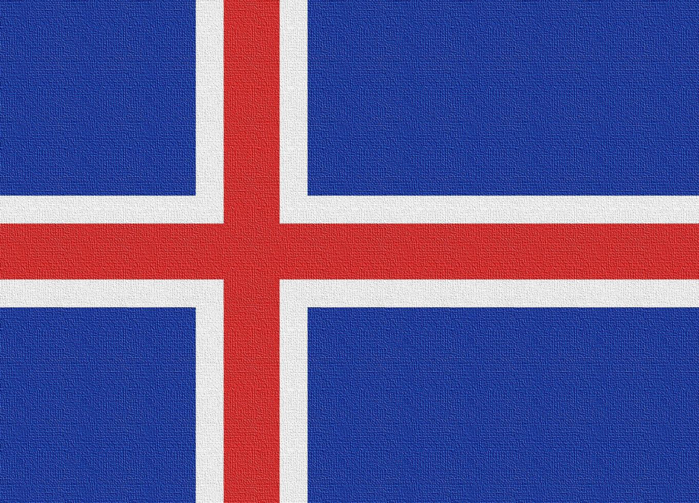 ilustración de la bandera nacional de islandia foto