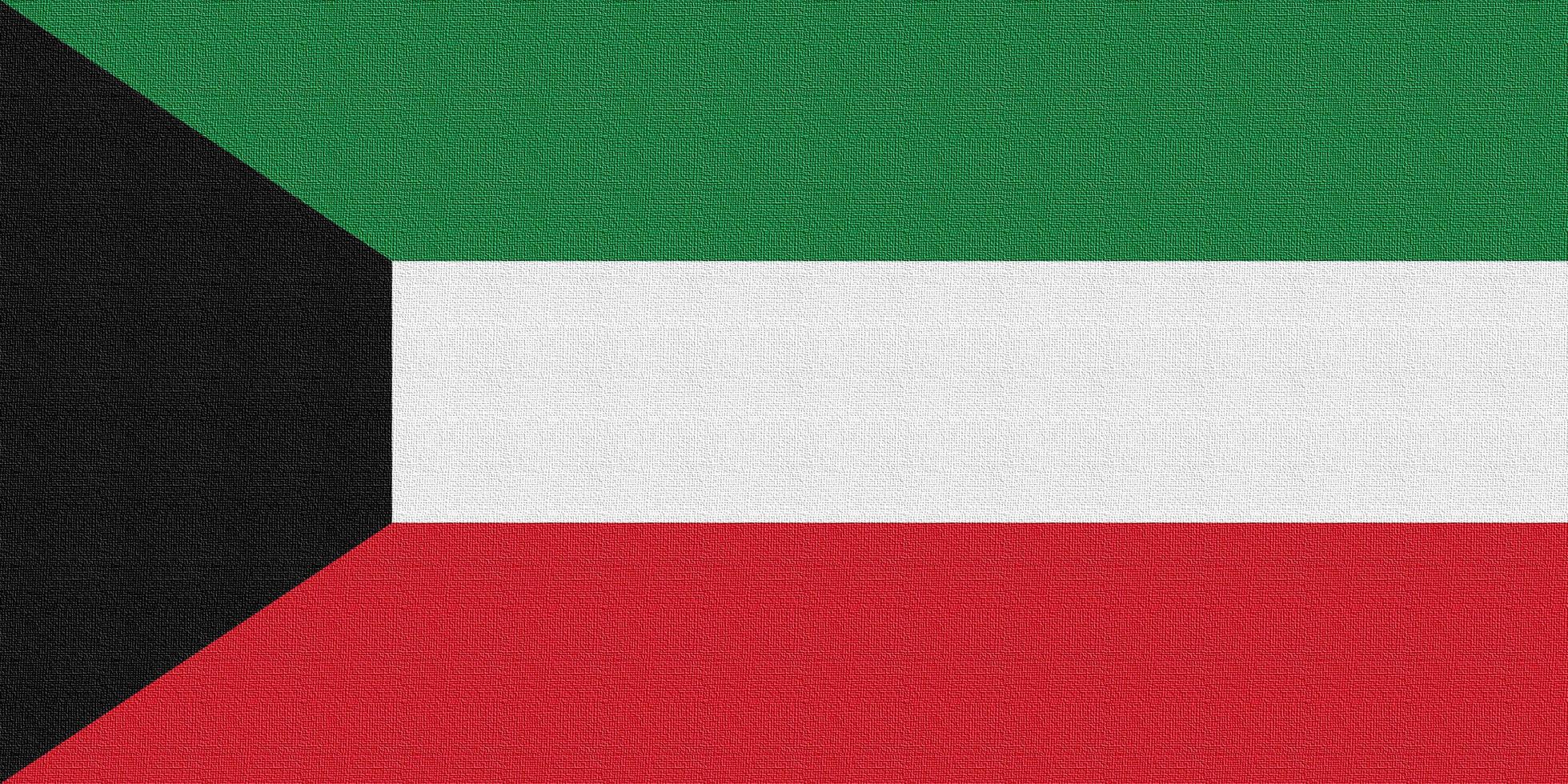 Illustration of the national flag of Kuwait photo