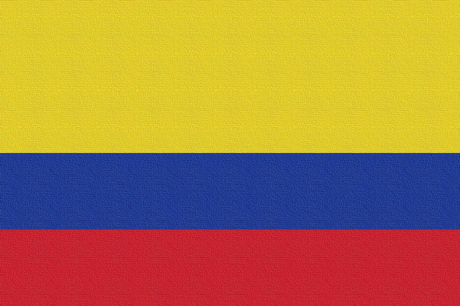 Illustration of the national flag of Colombia photo