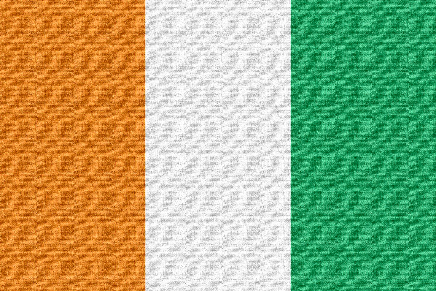 Illustration of the national flag of Cote d Ivoire photo