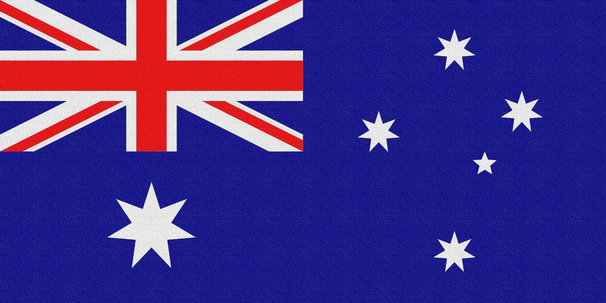 Illustration of the national flag of Australia photo