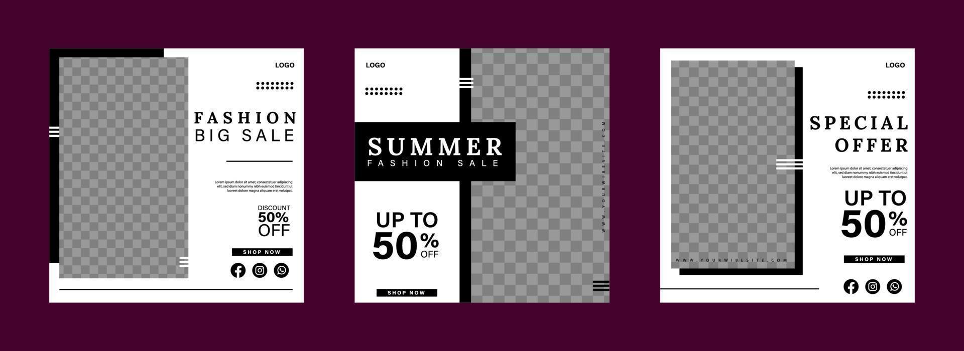 Social Media Post Tamplate Design vector