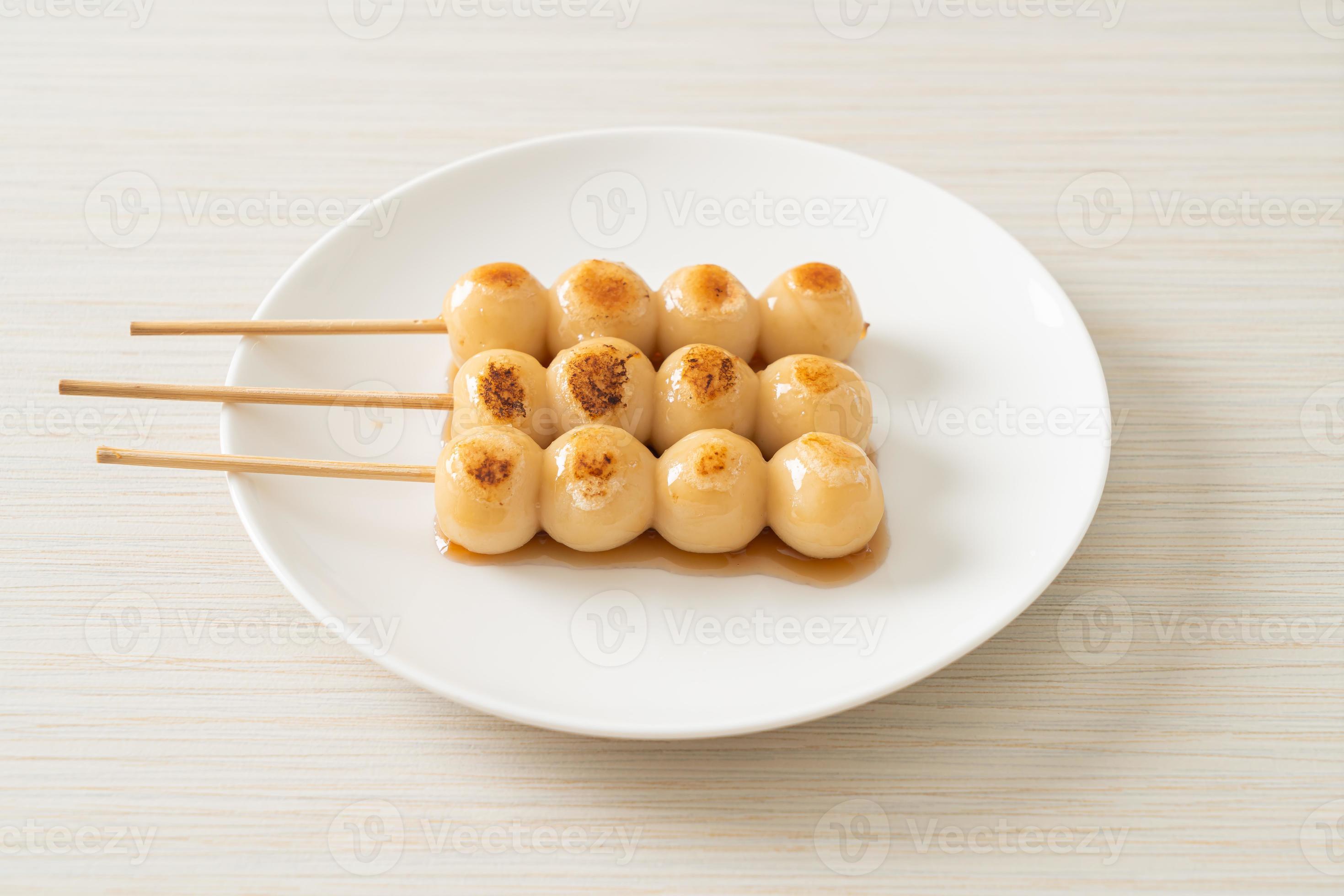 Mitarashi dango. Dumpling in a sweet soy sauce 4831543 Stock Photo at