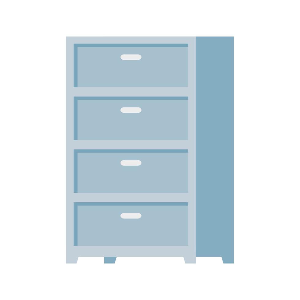 drawer furniture decoration isolated icon vector