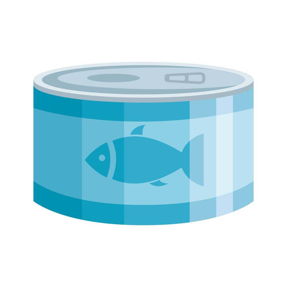 can tuna food isolated icon vector