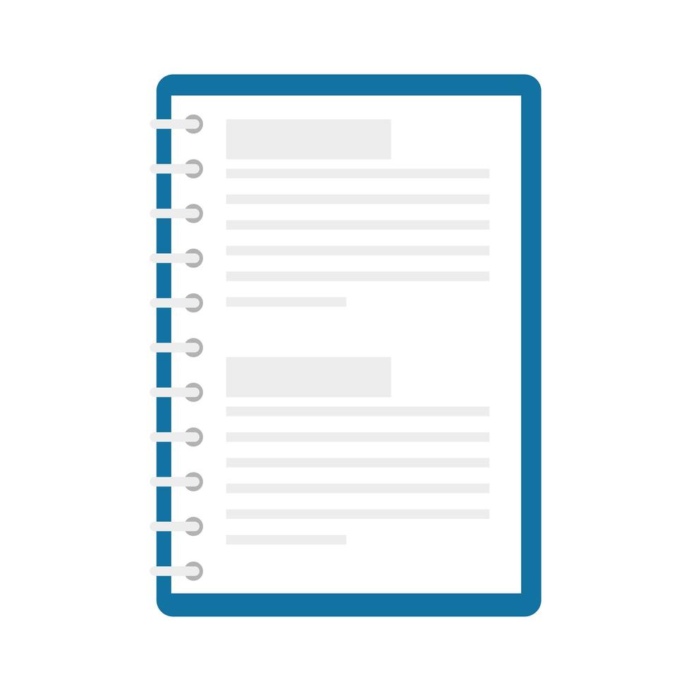 notebook diary document isolated icon vector