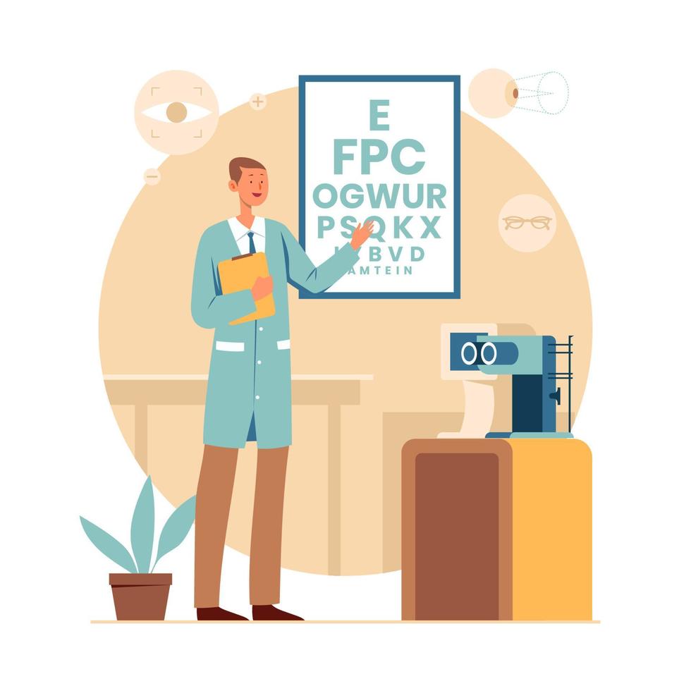 An Eye Care Professional Concept vector