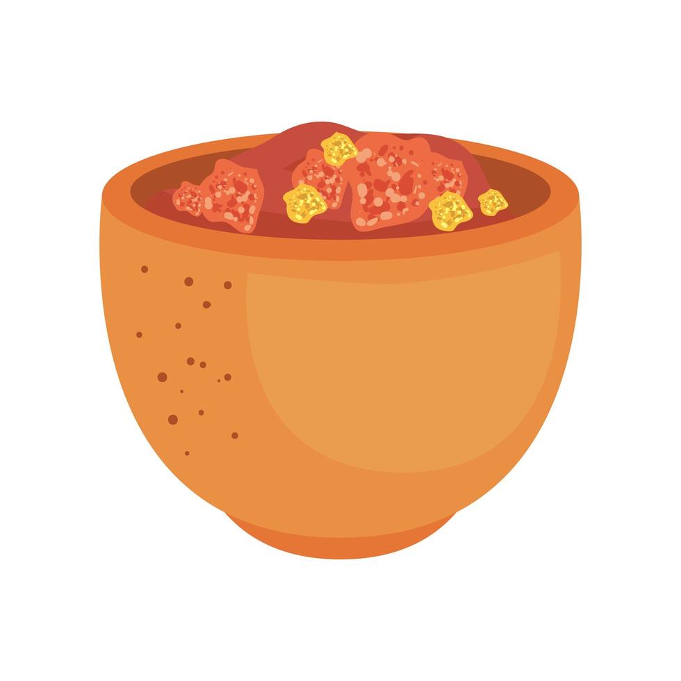 Isolated mexican bowl vector design