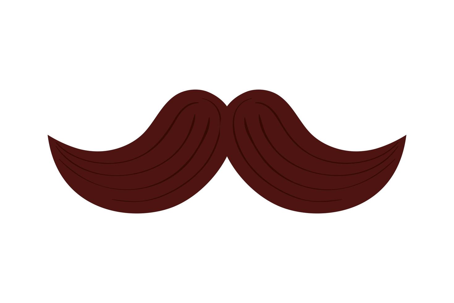 diseño de vector de bigote masculino aislado