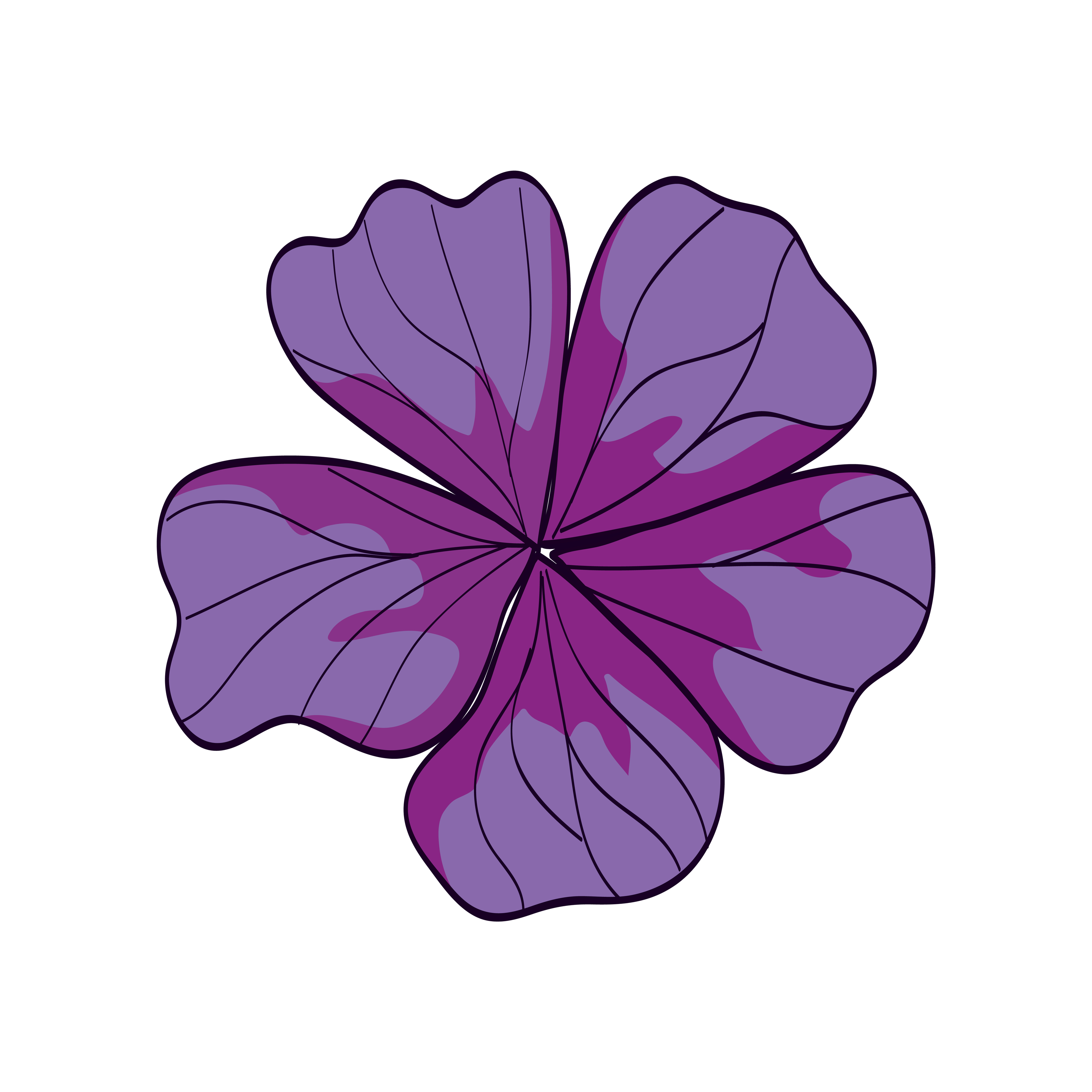 cute flower purple color isolated icon 4832277 Vector Art at Vecteezy