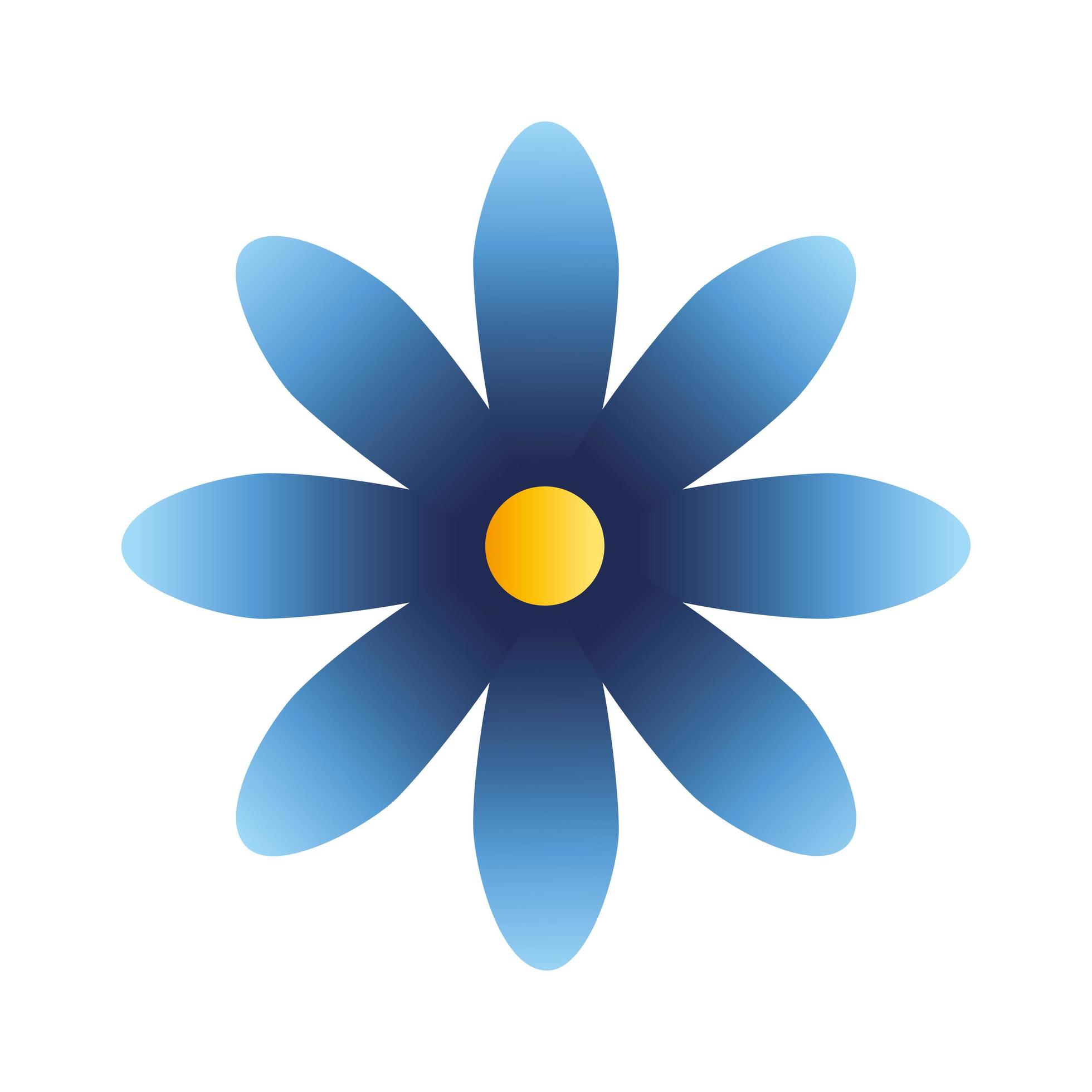 Cute Flower Blue Color Isolated Icon 4832293 Vector Art At Vecteezy Cute Flower Blue Color Isolated Icon Free Vector