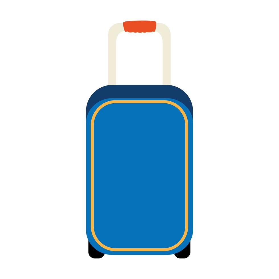 wheeled luggage suitcase isolated icon vector