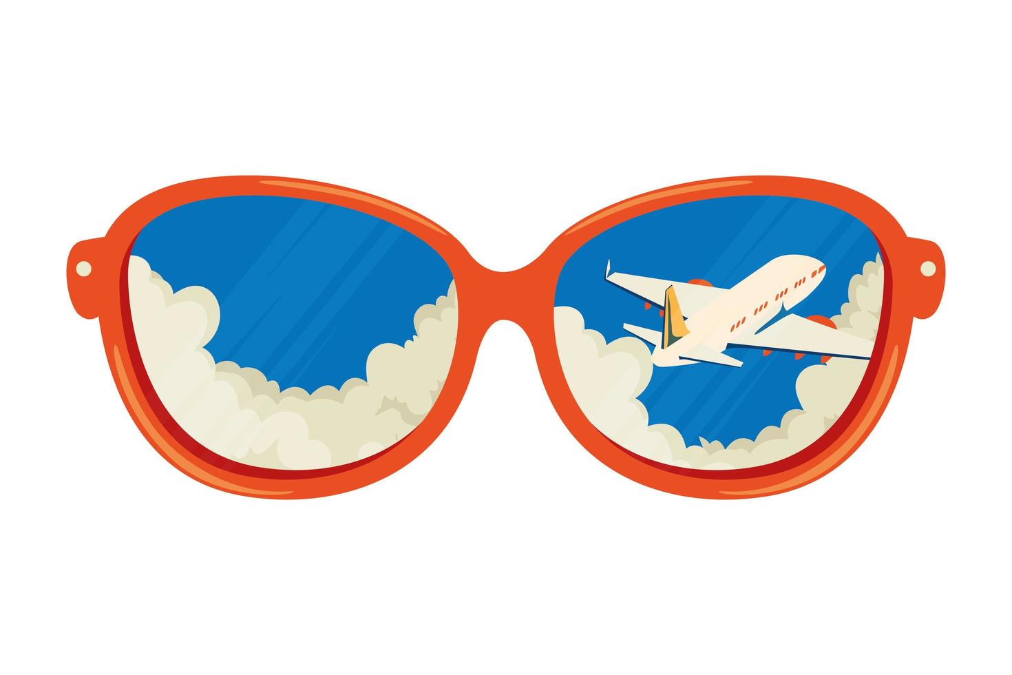 sunglasses optical accessory isolated icon vector