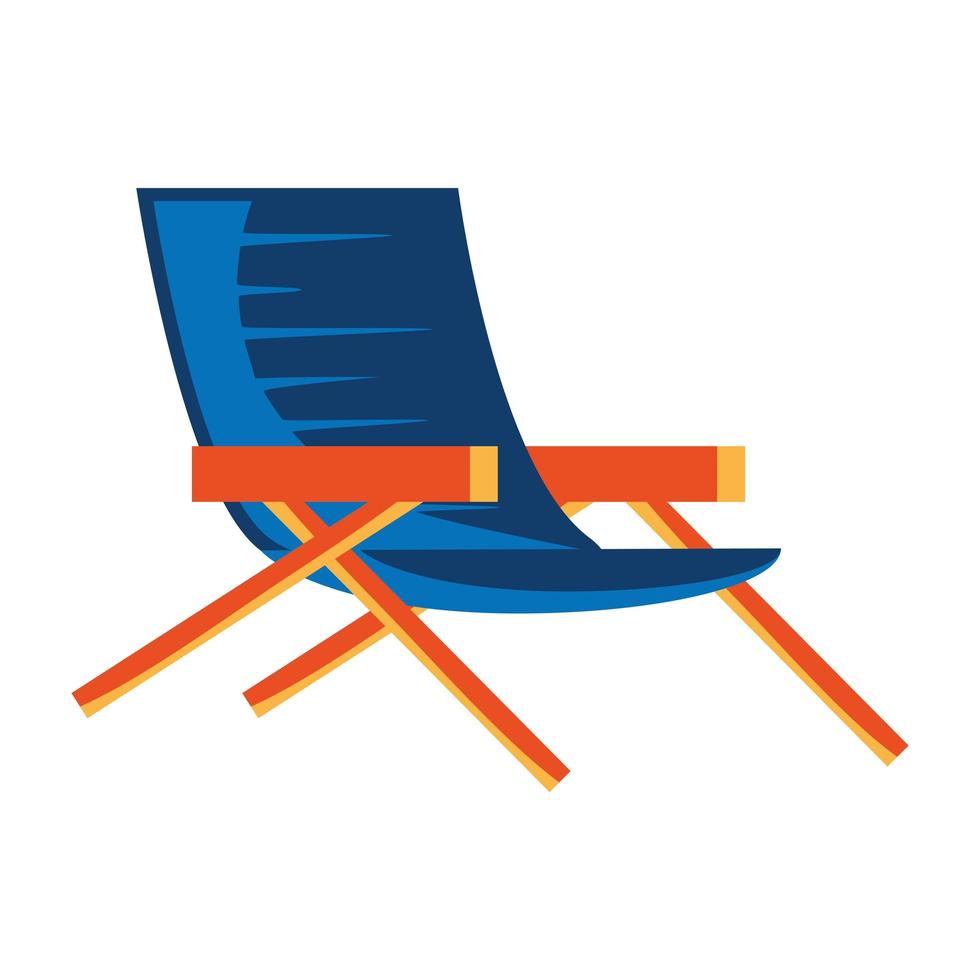 summer chair beach isolated icon vector