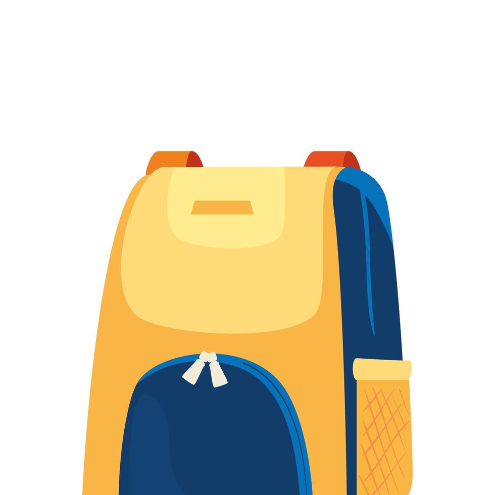 backpack personal equipment isolated icon vector