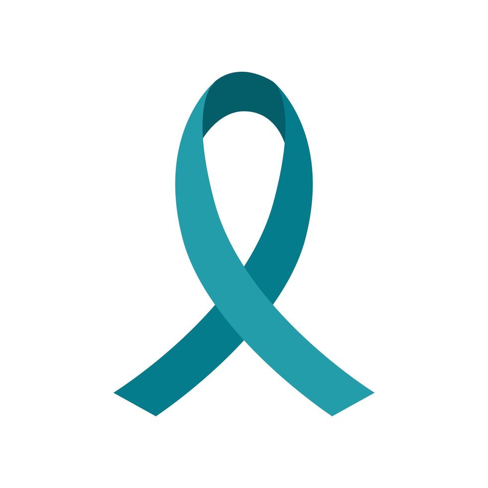 blue ribbon emblem isolated icon vector