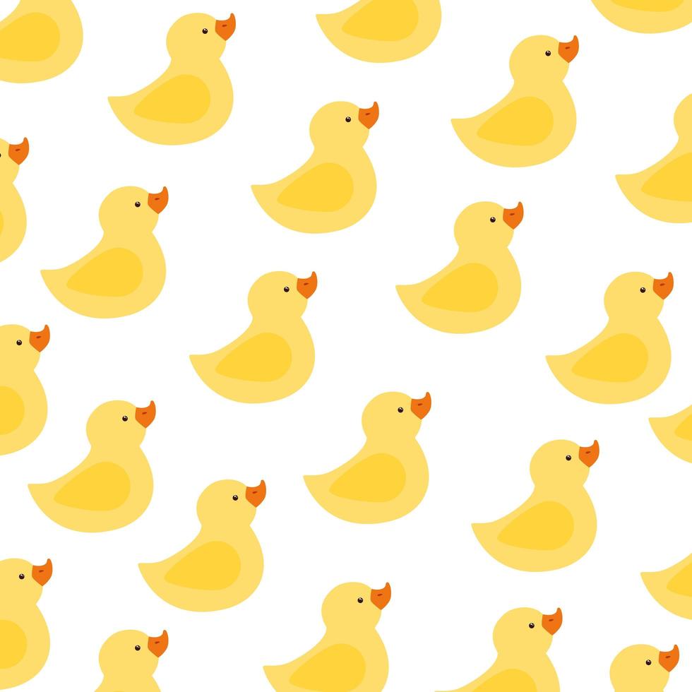 background of cute ducks rubber vector