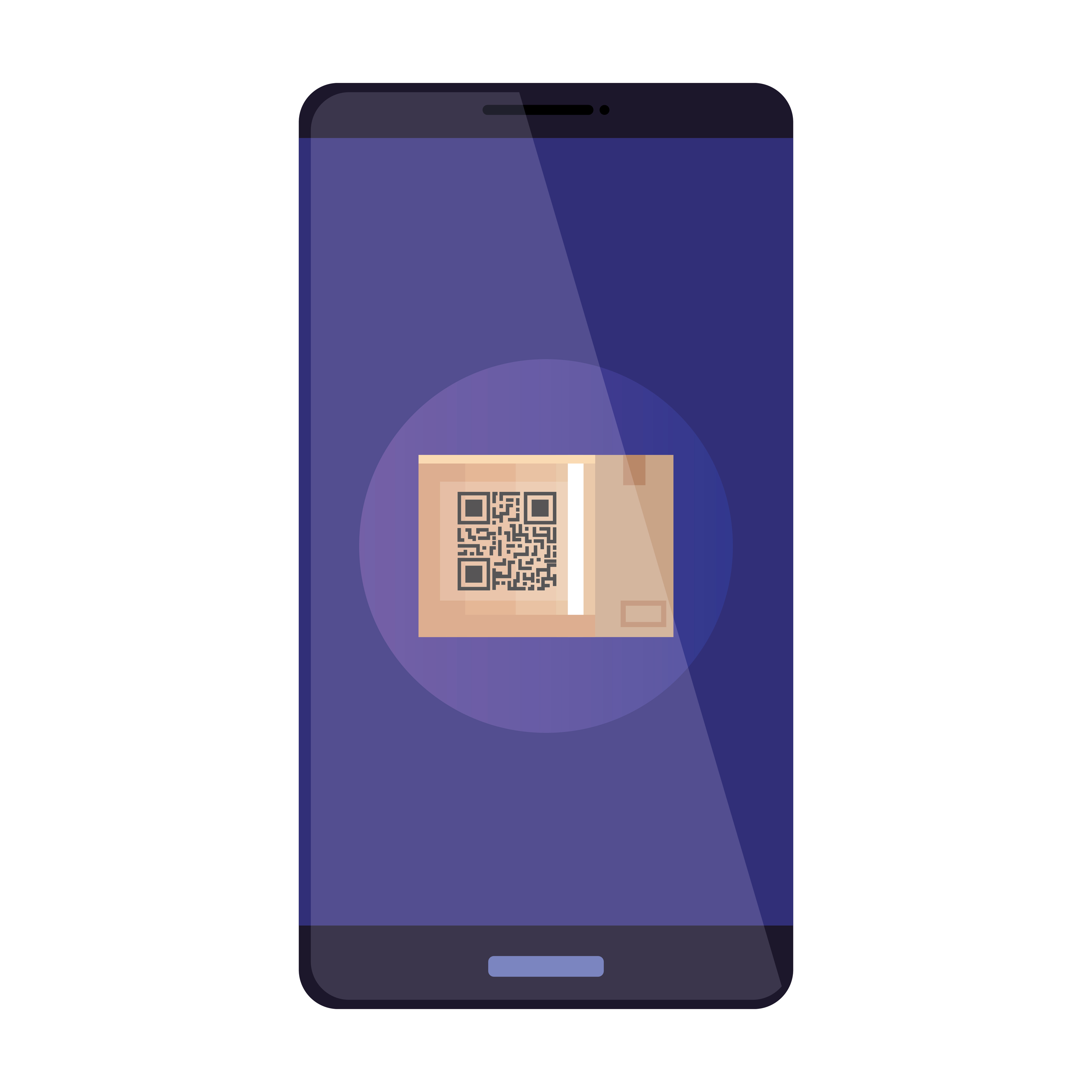 qr code box inside smarpthone vector design 4832705 Vector Art at Vecteezy