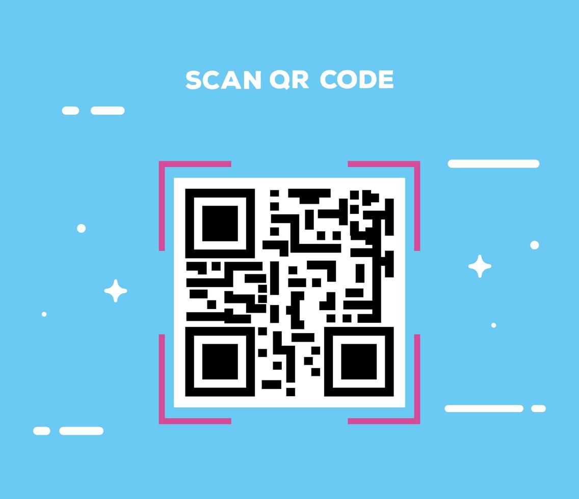 icono de código qr de escaneo clásico vector