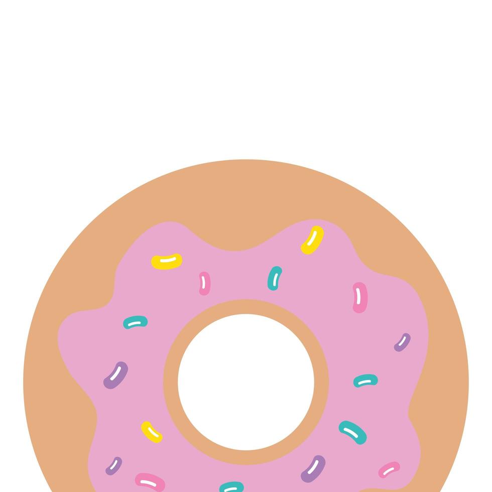 delicious sweet donut bakery icon vector