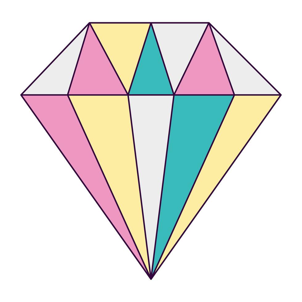 Lindo icono aislado de joyas de diamantes vector