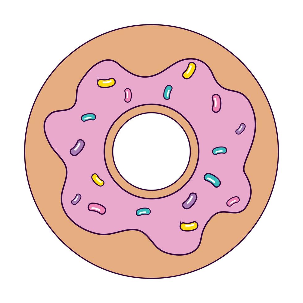 delicious sweet donut bakery icon vector