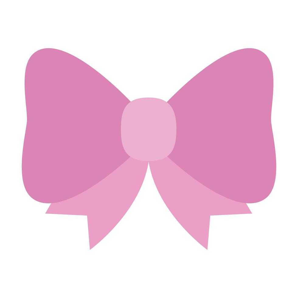 cute bow ribbon decoration icon vector