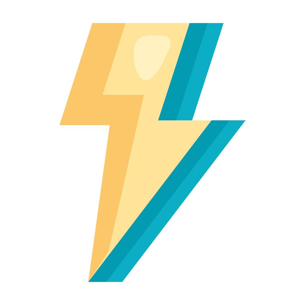 cute thunderbolt decoration isolated icon vector