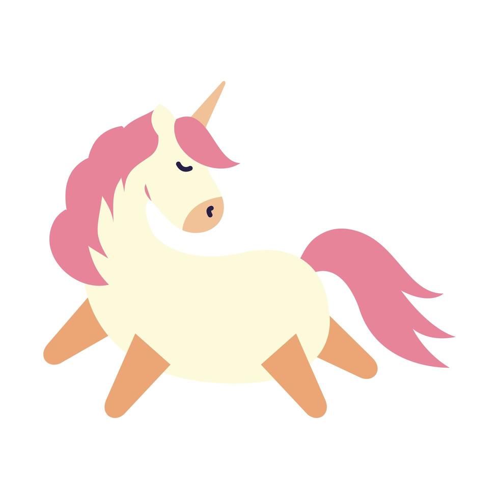 cute unicorn fantasy isolated icon vector