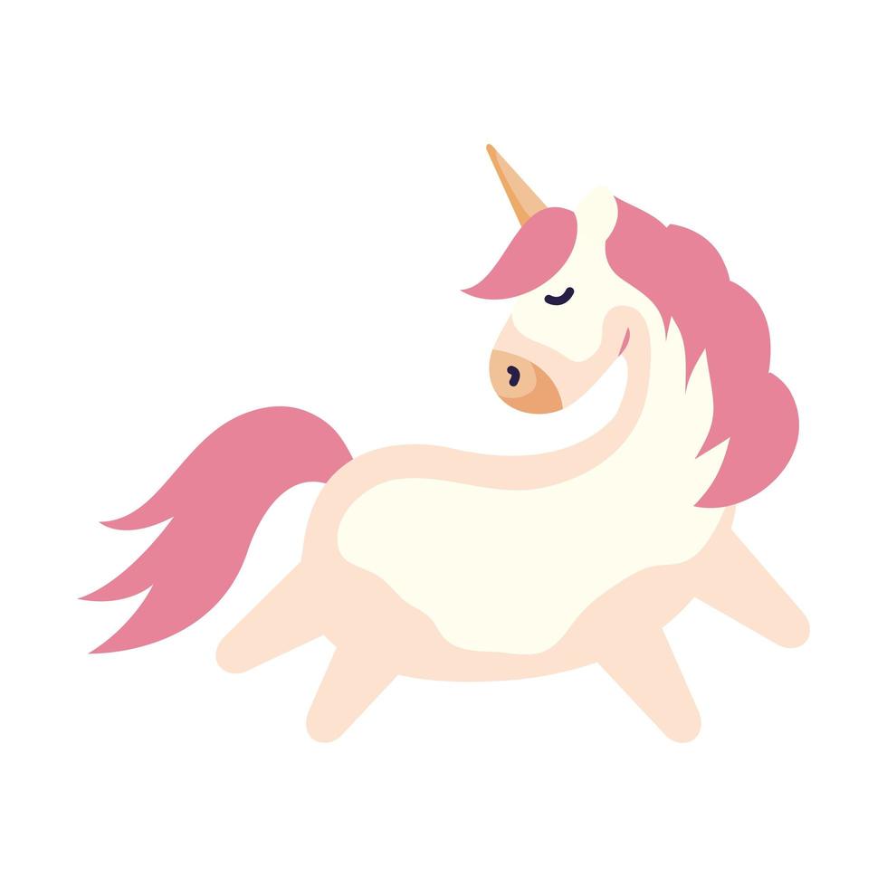 cute unicorn fantasy isolated icon vector