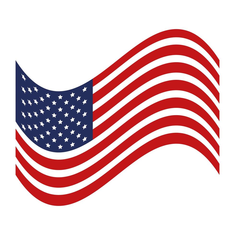 united states flag isolated icon vector