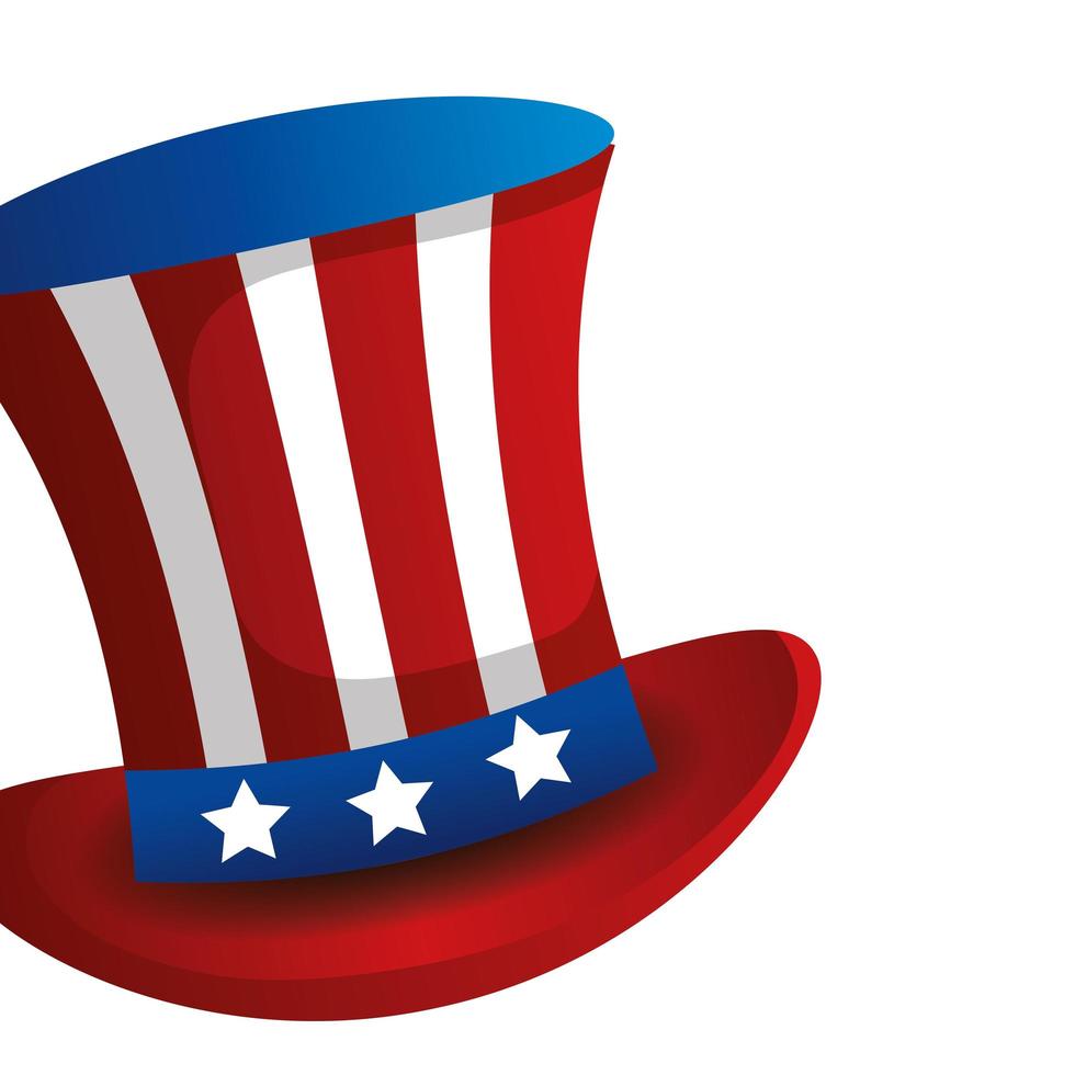 top hat traditional of usa isolated icon vector